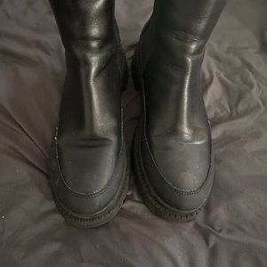 CALIA by Carrie Underwood Black Ankle Booties with Chunky Soles